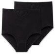 Schiesser Maxislip "Cotton Essentials" (2er Pack) mit zarten Stickerei-Motiven