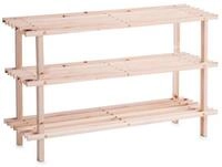 Zeller Present Ablageregal Schuhregal m. 3 Ablagen, Nadelholz, 80 x 26 x 49,5 cm