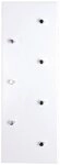 HAKU Wandgarderobe B 30 x H 80 cm, Wei&szlig; Hochglanz, Metall, mit 7 Haken