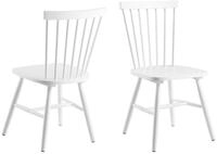 ACTONA GROUP Esszimmerstuhl (2er-Set) in weiss, Rubberwood - 50,5x86x49,5cm (BxHxT)