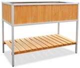 HABAU Hochbeet (Rahmen aus Aluminium), mit Ablage und perforierter Folie