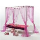 IDIMEX Himmelbett NADINE, Himmelbett Kinderbett M&auml;dchenbett 90x200 cm Kiefer massiv