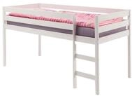 IDIMEX Hochbett ERIK Hochbett Spielbett Kinderbett Bett m. Leiter Kiefer massiv weiss