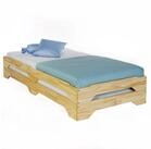 IDIMEX Funktionsbett RONNY, Strapelbett G&auml;stebett Stapelliege Massivholzbett Set 2