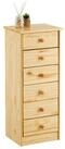 IDIMEX Kommode RONDO, Kommode Hochschrank mit 6 Schubladen Highboard Kiefer...