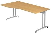 HAMMERBACHER Schreibtisch Wien, Freiform, C-Fu&szlig; Gestell, Beite 180 cm