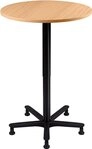 HAMMERBACHER Konferenztisch S&auml;ulentisch 80cm Buche/schwarz