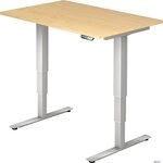 HAMMERBACHER Schreibtisch Schreibtisch 120x80x62-127cm Ahorn/silber elektrisch