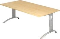 HAMMERBACHER Schreibtisch Schreibtisch 200x100cm h&ouml;henverstellbar bis 85cm...