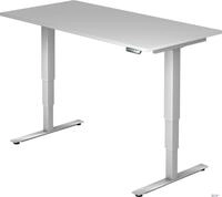 HAMMERBACHER Schreibtisch Schreibtisch 160x80x62-127cm grau/silber elektrisch