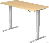 HAMMERBACHER Schreibtisch Schreibtisch 160x80x62-127cm Ahorn/silber elektrisch