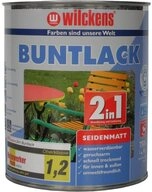 Wilckens Farben Kunstharzlack Buntlack 2in1, seidenmatt, Silbergrau (RAL 7001), 750