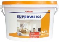 Wilckens Farben Wandfarbe Superweiss Dispersions-Innenfarbe matt 2,5 Liter wei&szlig;e