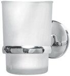 FACKELMANN Zahnb&uuml;rstenhalter Glas mit Halter VISION, Glas-Zahnputzbecher mit