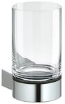 Keuco Zahnputzbecher Plan, Glashalter mit Echtkristall-Mundglas - Verchromt /...