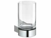 Keuco Zahnputzbecher Plan, Glashalter mit Acrylglas-Mundglas - Verchromt / Klar