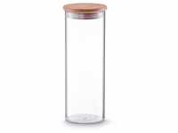 Zeller Present Vorratsglas Vorratsglas m. Bambusdeckel, Glas/Bambus, 1600 ml,