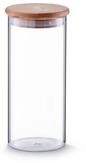 Zeller Present Vorratsglas Vorratsglas m. Bambusdeckel, Glas/Bambus, 1400 ml,