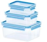 Emsa Frischhaltedose Clip & Close, Kunststoff, (Set, 3-tlg), 0,55/1/2,2L,