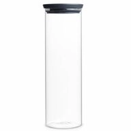 Brabantia Aufbewahrungssystem Stapelbarer Glasbeh&auml;lter Dunkelgrau 1.9 L, Glas,