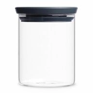 Brabantia Aufbewahrungssystem Stapelbarer Glasbeh&auml;lter Dunkelgrau 0.6 L, Glas,