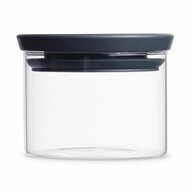 Brabantia Aufbewahrungssystem Stapelbarer Glasbeh&auml;lter Dunkelgrau 0.35 L, Glas,