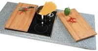 Kesper Schneide- und Abdeckplatte Schneide- und Abdeckplatte Bambus 50 x 28 x 4 cm,