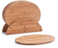 Zeller Present Fr&uuml;hst&uuml;cksbrett Bamboo, Bambus, (Set, 7-St), oval