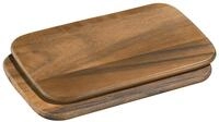 ZASSENHAUS Schneidebrett Fr&uuml;hst&uuml;cksbrett 26 x 17 cm 2er-Set, Akazienholz,