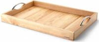 Continenta Tablett, Holzwerkstoff, (1-tlg), Handarbeit, mit stabilen Metallgriffen