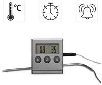Xavax Bratenthermometer Digitales Bratenthermometer mit Timer, Fleischthermometer