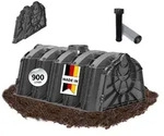 GARANTIA Dachrinne Sicker-Tunnel Versickerungsset 900 Liter