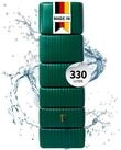 4rain Regentonne SLIM Wandtank 330 Liter dunkelgr&uuml;n