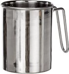 Karl Kr&uuml;ger Messbecher Literma&szlig;, Edelstahl, Silber, 1 Liter, (1-St)