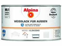 Alpina Farben Weißlack für Außen 300 ml glänzend