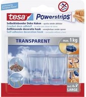 tesa Klebehaken tesa POWERSTRIPS&reg; Klebehaken Large Transparent Inhalt: 2 St.,
