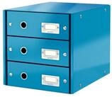 LEITZ Schublade Click & Store blau 60480036, DIN A4 mit 3 Schubladen