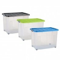 axentia Aufbewahrungsbox Unibox, 60x44x40 cm, 80 l, Deckel, Roll. 235875 (1 St)