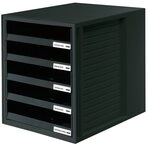 HAN Schubladenbox 1 Schubladenbox mit 5 offene F&auml;cher - schwarz