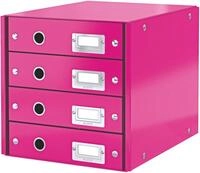 LEITZ Organizer Schubladenbox 4 F&auml;cher Karton pink