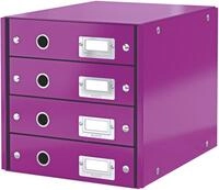 LEITZ Organizer Schubladenbox 4 F&auml;cher Karton violett