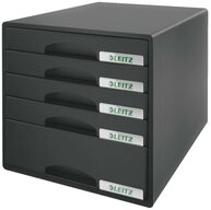 LEITZ Briefablage LEITZ Schubladenbox Plus - schwarz 52110095, DIN A4 mit 5