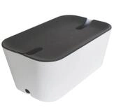 Bosign Aufbewahrungsbox Kabel-Box Cable Organiser Hideaway Wei&szlig; Dunkelgrau (M)