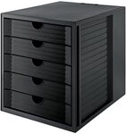 HAN-B&uuml;roger&auml;te Organizer Schubladenbox Systembox 5 geschlossene Sch&uuml;be