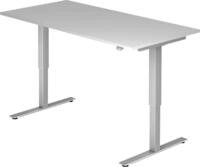 HAMMERBACHER Schreibtisch Sitz-Steh-Schreibtisch elektrisch 160x80cm Grau/Silber
