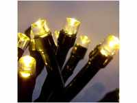 Nipach LED-Lichterkette BA11699 LED Lichterkette 200er warmweiß Kabel grün