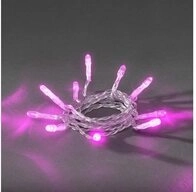 KONSTSMIDE LED-Lichterkette 1407-343 LED Lichterkette 10er pink Batterie
