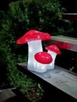 KONSTSMIDE Weihnachtsfigur Weihnachtsdeko aussen (1 St), LED Acryl Fliegenpilz,