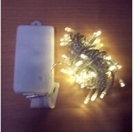 Nipach LED-Lichterkette BA11464 LED Lichterkette warmwei&szlig; Batterie 50er