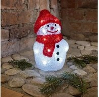 KONSTSMIDE Weihnachtsdorf 6175-203 LED Acryl Schneemann 14x18cm Batterie